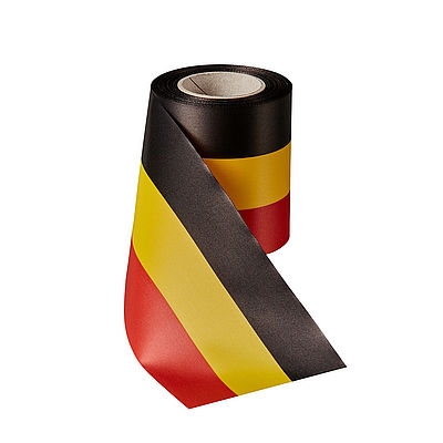 Nationalband Super-Satin Schwarz-Gelb-Rot Belgien