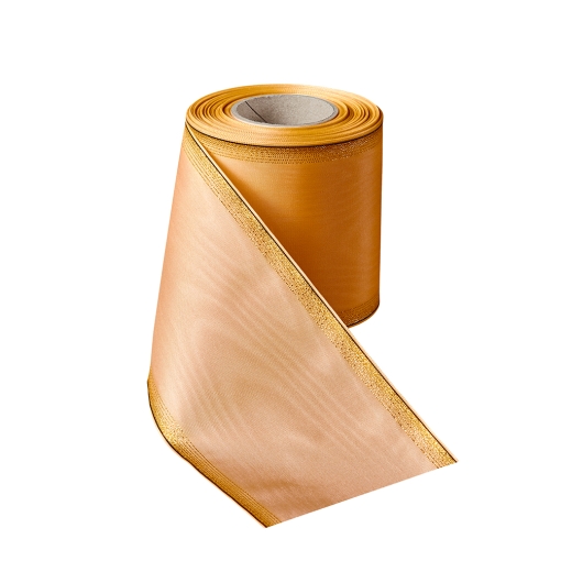 Verzugs-Moiré Kürbis mit Gold-Ombré-Rand