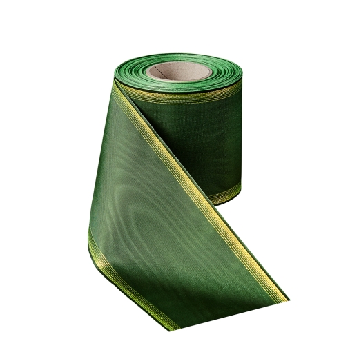 Verzugs-Moiré Mittelgrün mit Gold-Ombré-Rand