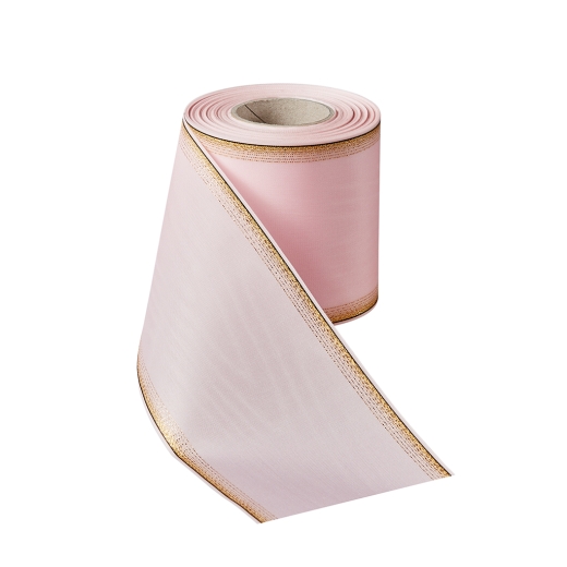 Verzugs-Moiré Hellrosa mit Gold-Ombré-Rand
