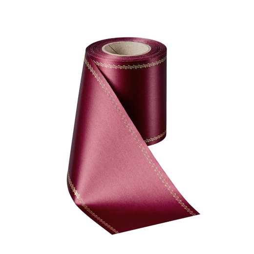 Super-Satin Kardinalrot mit Z-Rand Gold
