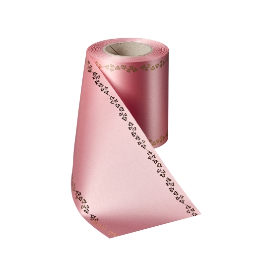 Super-Satin Wildrose mit Efeu Rand Gold