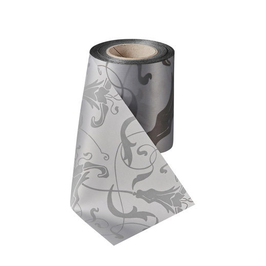 Super-Satin Hellgrau Allover-Jugendstil