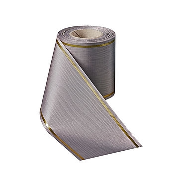 Präge-Moiré Silber mit Goldrand