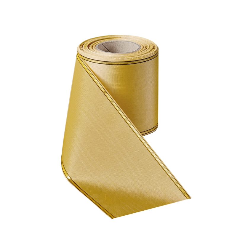 Verzugs-Moiré Sand mit Gold/Schwarz-Rand