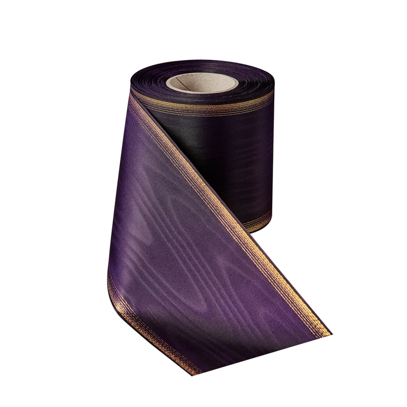 Verzugs-Moiré Violett mit Gold-Ombré-Rand