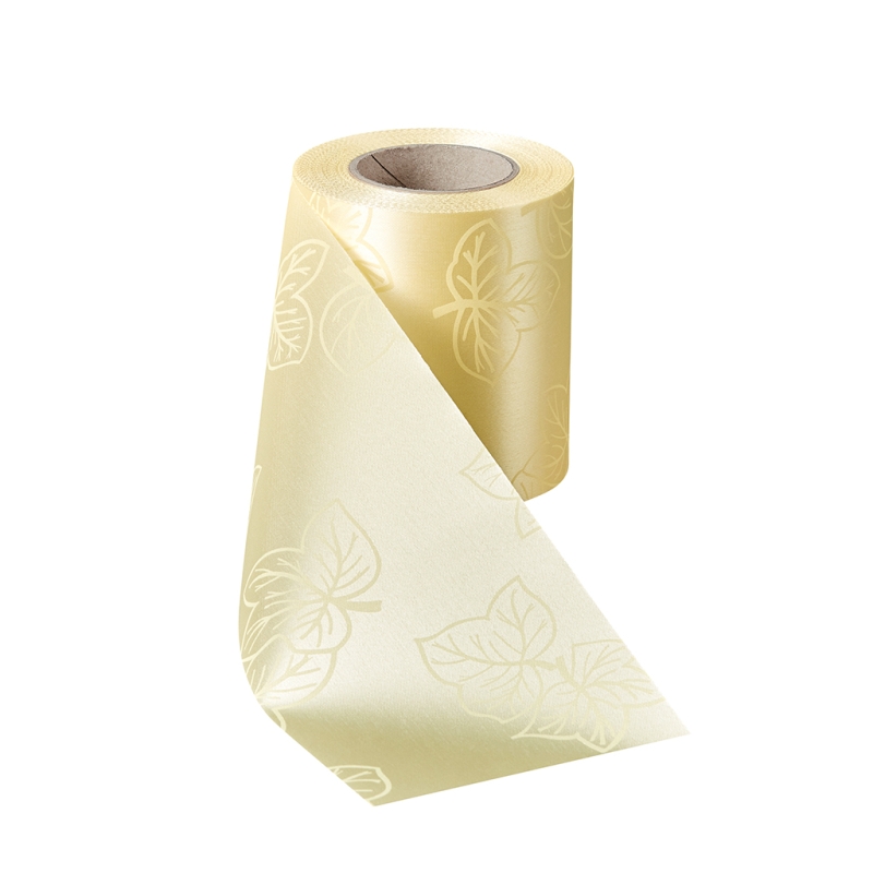 Satin Alloverdruck Efeu Sekt