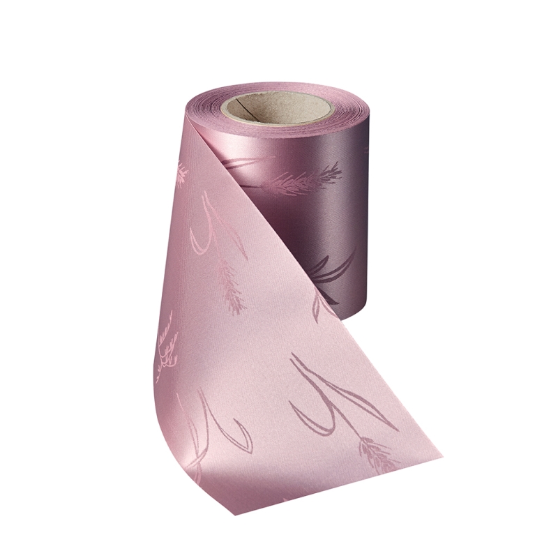 Satin Alloverdruck Getreide Altrosa
