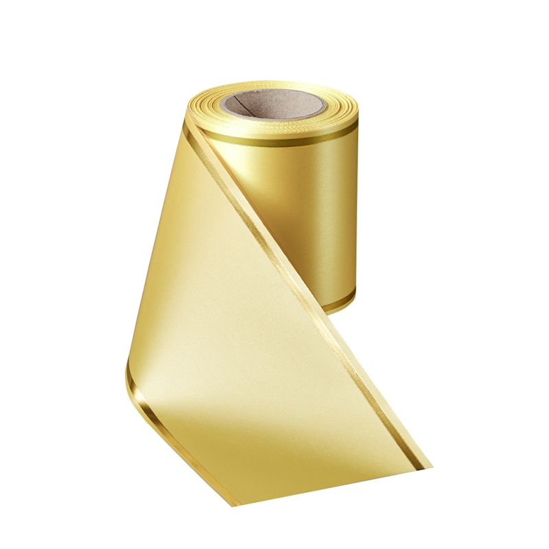 Super-Satin Mais mit Strichrand Gold