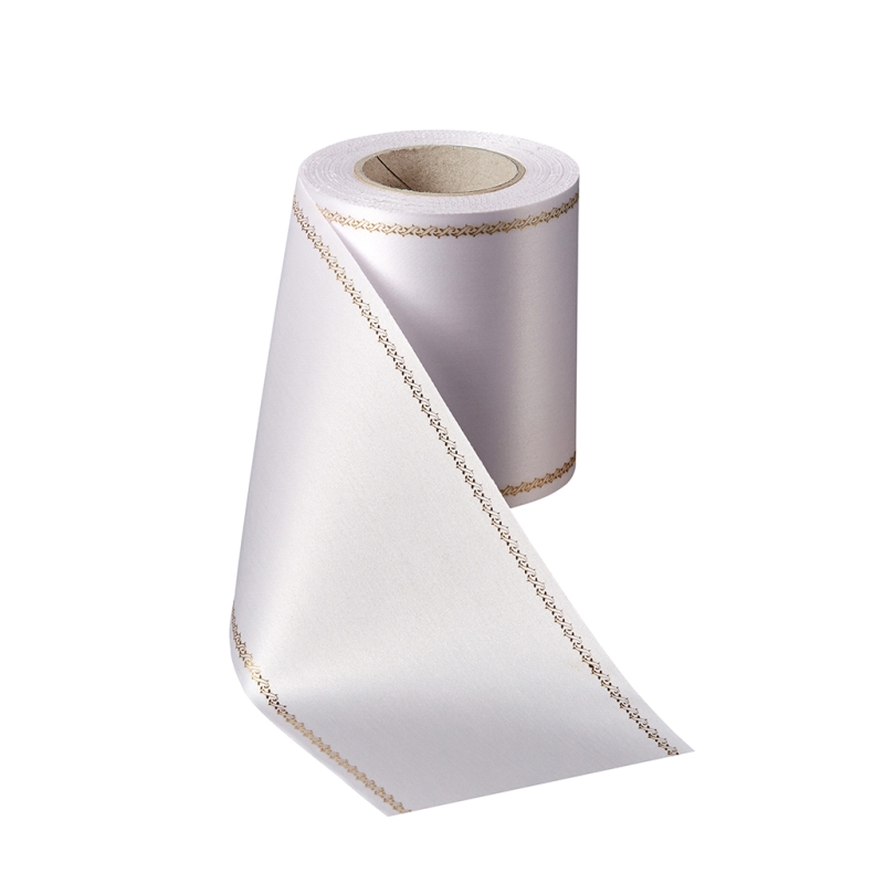 Super-Satin Weiß mit Z-Rand Gold
